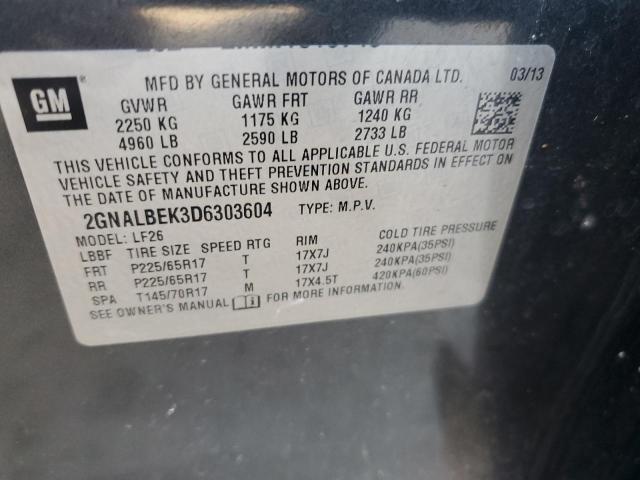 Photo 12 VIN: 2GNALBEK3D6303604 - CHEVROLET EQUINOX LS 