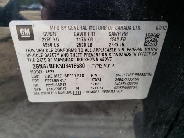 Photo 12 VIN: 2GNALBEK3D6416680 - CHEVROLET EQUINOX 