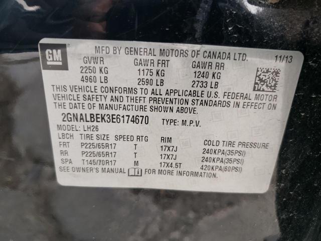 Photo 9 VIN: 2GNALBEK3E6174670 - CHEVROLET EQUINOX LT 