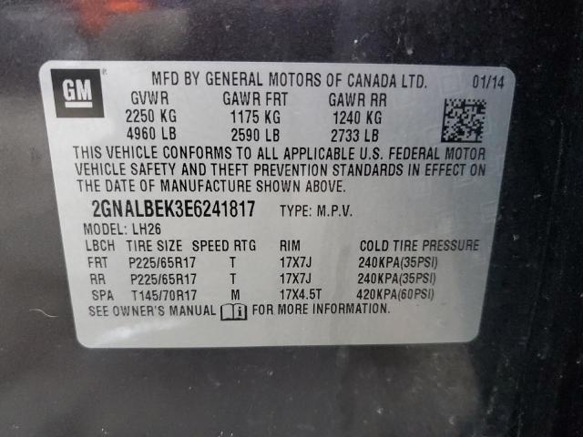 Photo 11 VIN: 2GNALBEK3E6241817 - CHEVROLET EQUINOX LT 