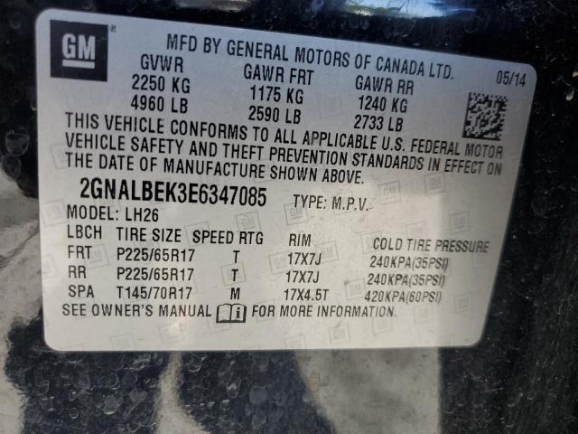 Photo 12 VIN: 2GNALBEK3E6347085 - CHEVROLET EQUINOX LT 