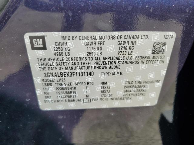 Photo 12 VIN: 2GNALBEK3F1131140 - CHEVROLET EQUINOX 