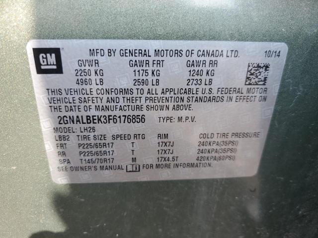 Photo 13 VIN: 2GNALBEK3F6176856 - CHEVROLET EQUINOX LT 