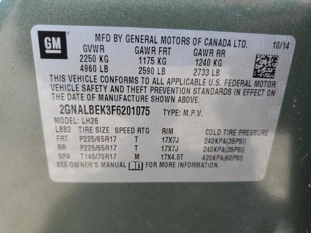 Photo 13 VIN: 2GNALBEK3F6201075 - CHEVROLET EQUINOX 