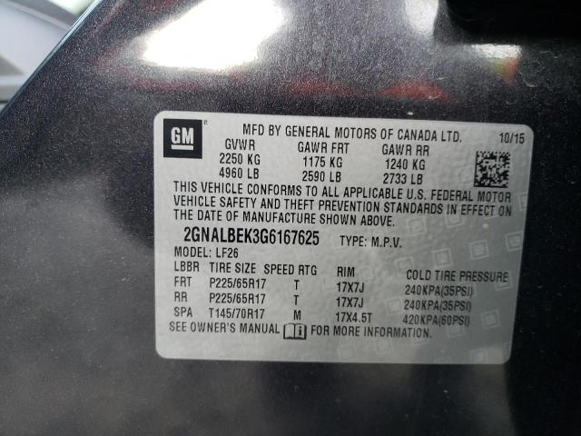 Photo 9 VIN: 2GNALBEK3G6167625 - CHEVROLET EQUINOX LS 