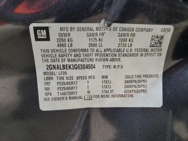 Photo 12 VIN: 2GNALBEK3G6304904 - CHEVROLET EQUINOX LS 