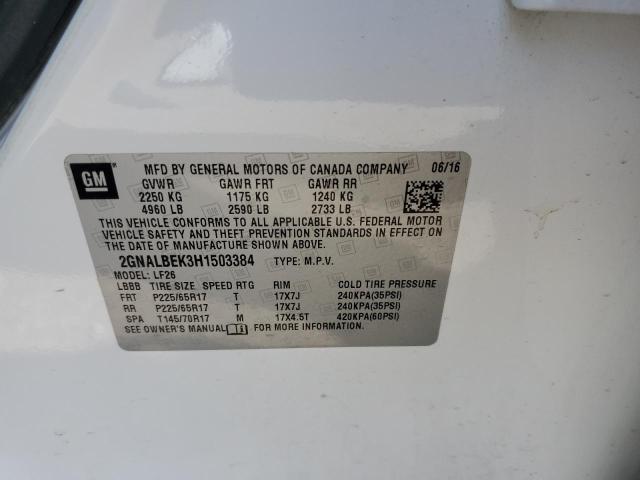 Photo 13 VIN: 2GNALBEK3H1503384 - CHEVROLET EQUINOX LS 