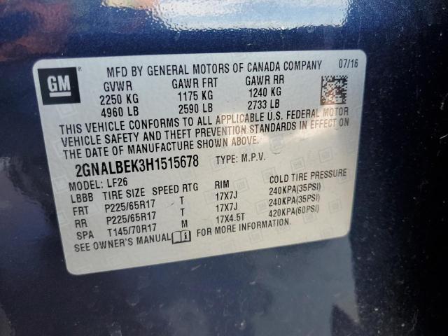 Photo 13 VIN: 2GNALBEK3H1515678 - CHEVROLET EQUINOX 