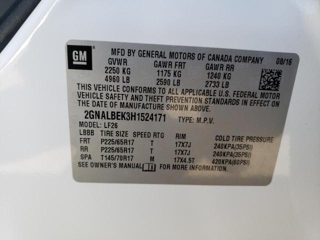 Photo 11 VIN: 2GNALBEK3H1524171 - CHEVROLET EQUINOX 