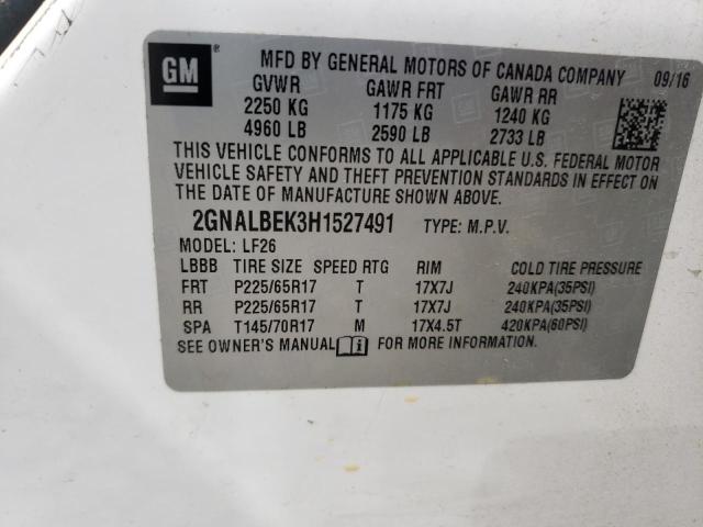 Photo 9 VIN: 2GNALBEK3H1527491 - CHEVROLET EQUINOX LS 