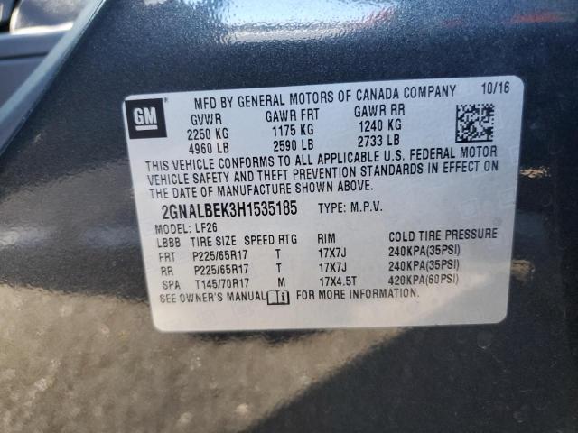 Photo 13 VIN: 2GNALBEK3H1535185 - CHEVROLET EQUINOX LS 