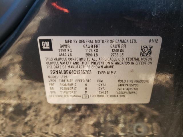 Photo 9 VIN: 2GNALBEK4C1236703 - CHEVROLET EQUINOX LS 