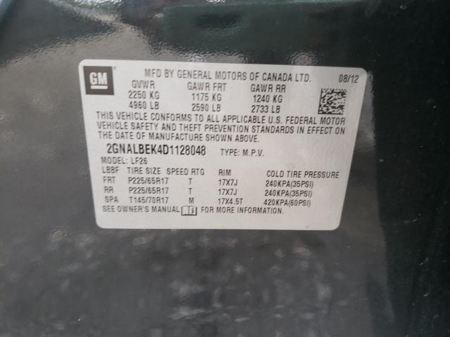 Photo 9 VIN: 2GNALBEK4D1128048 - CHEVROLET EQUINOX LS 