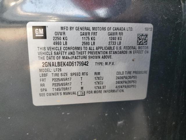 Photo 12 VIN: 2GNALBEK4D6179942 - CHEVROLET EQUINOX 