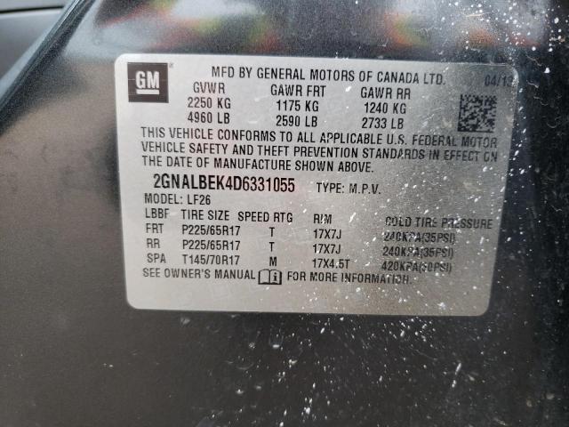 Photo 11 VIN: 2GNALBEK4D6331055 - CHEVROLET EQUINOX LS 