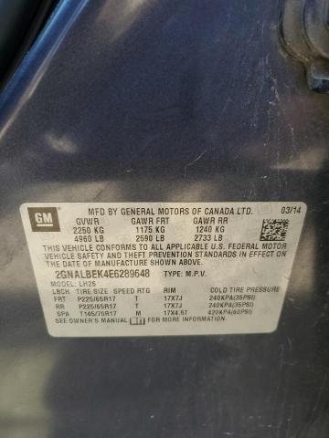 Photo 12 VIN: 2GNALBEK4E6289648 - CHEVROLET EQUINOX 