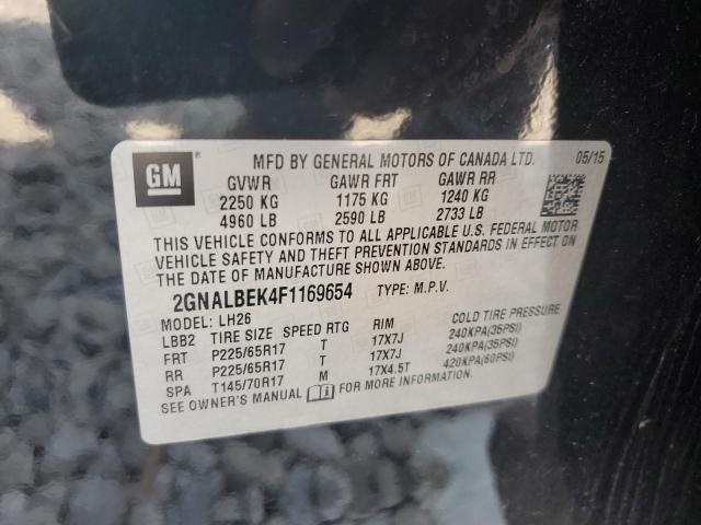 Photo 11 VIN: 2GNALBEK4F1169654 - CHEVROLET EQUINOX 