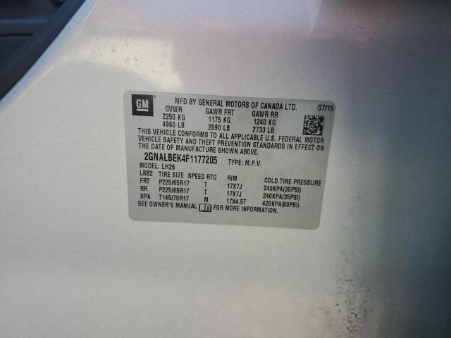 Photo 13 VIN: 2GNALBEK4F1177205 - CHEVROLET EQUINOX LT 