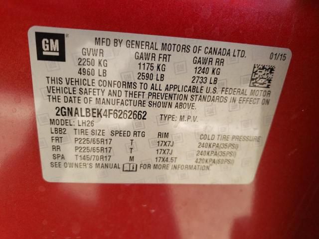 Photo 11 VIN: 2GNALBEK4F6262662 - CHEVROLET EQUINOX 