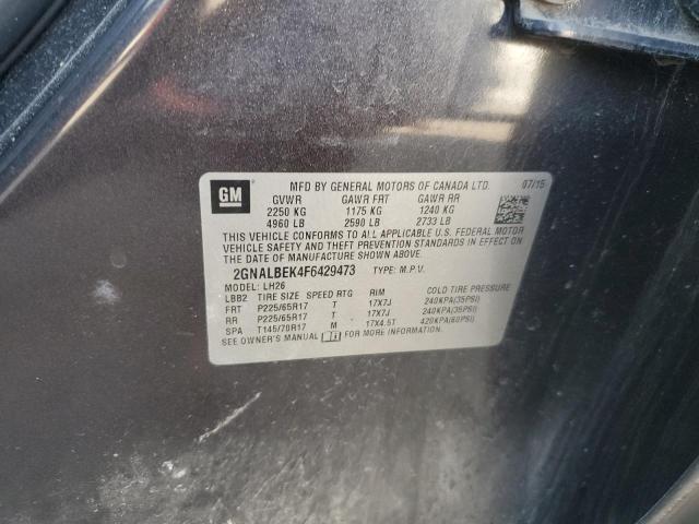 Photo 13 VIN: 2GNALBEK4F6429473 - CHEVROLET EQUINOX LT 