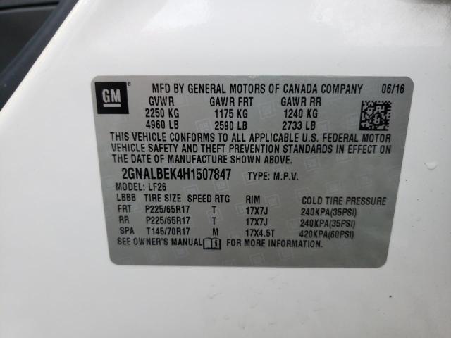 Photo 12 VIN: 2GNALBEK4H1507847 - CHEVROLET EQUINOX LS 