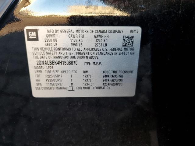 Photo 12 VIN: 2GNALBEK4H1508870 - CHEVROLET EQUINOX LS 