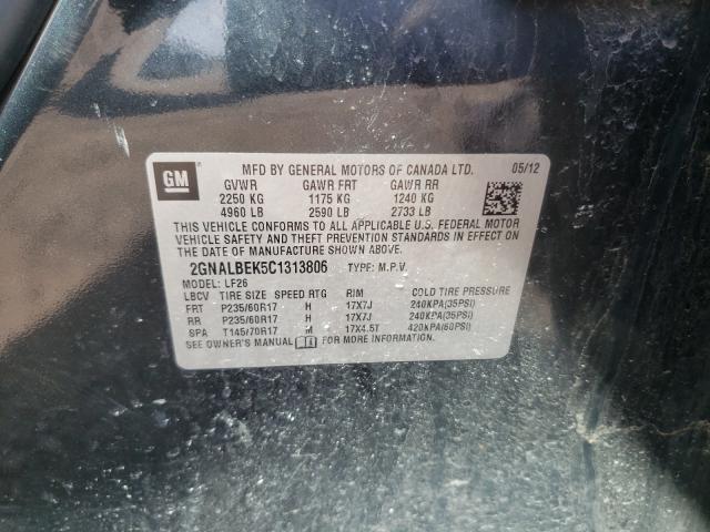 Photo 9 VIN: 2GNALBEK5C1313806 - CHEVROLET EQUINOX LS 