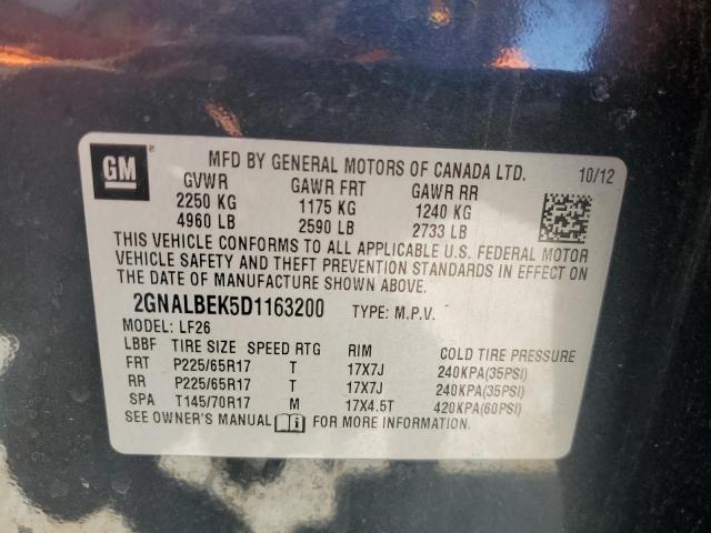 Photo 12 VIN: 2GNALBEK5D1163200 - CHEVROLET EQUINOX LS 