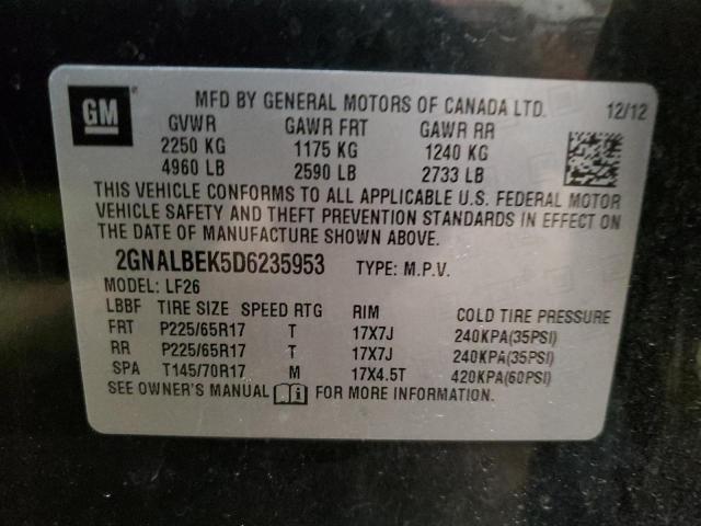 Photo 13 VIN: 2GNALBEK5D6235953 - CHEVROLET EQUINOX 