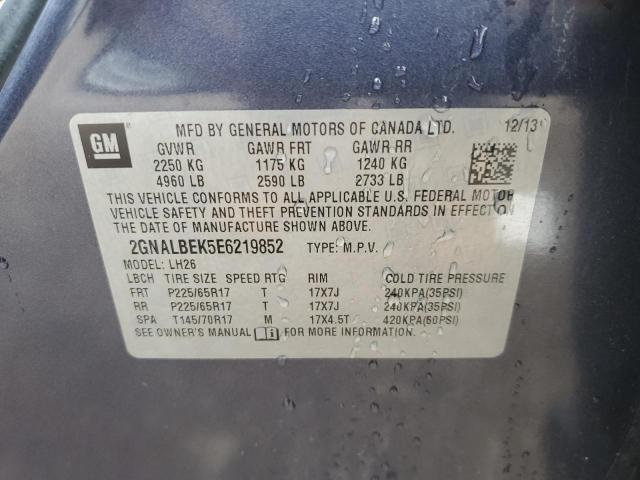 Photo 12 VIN: 2GNALBEK5E6219852 - CHEVROLET EQUINOX LT 