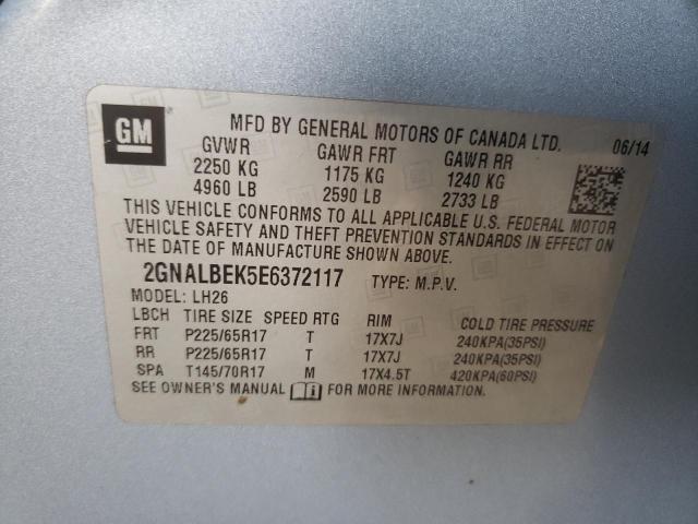 Photo 12 VIN: 2GNALBEK5E6372117 - CHEVROLET EQUINOX LT 