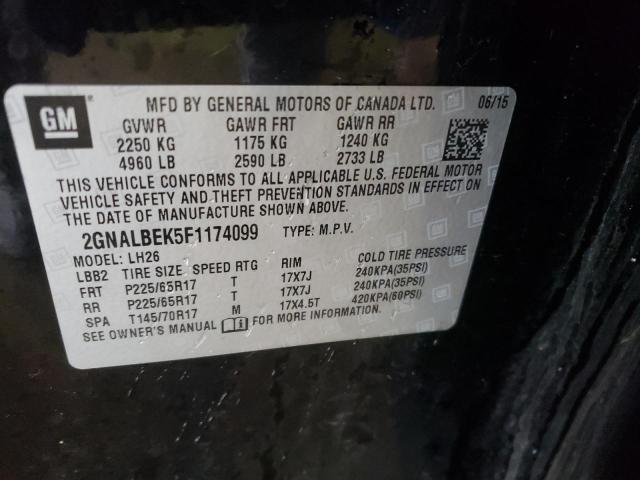 Photo 12 VIN: 2GNALBEK5F1174099 - CHEVROLET EQUINOX LT 