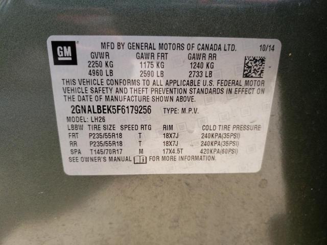 Photo 12 VIN: 2GNALBEK5F6179256 - CHEVROLET EQUINOX LT 