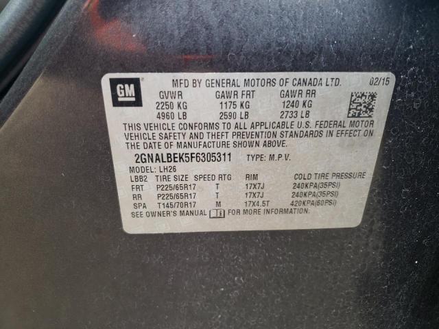 Photo 11 VIN: 2GNALBEK5F6305311 - CHEVROLET EQUINOX LT 