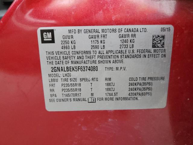 Photo 11 VIN: 2GNALBEK5F6374080 - CHEVROLET EQUINOX 