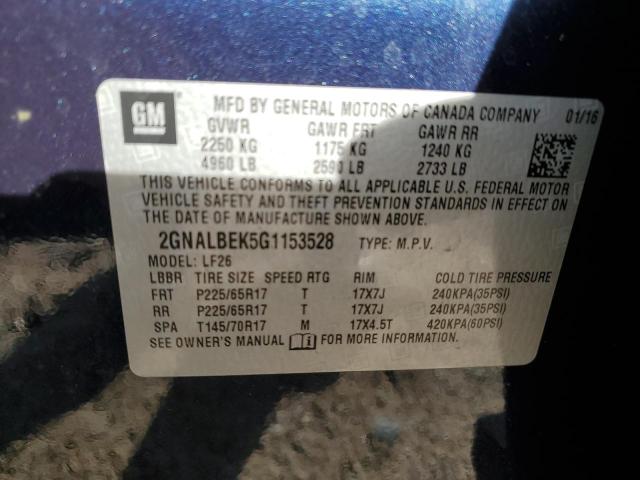 Photo 12 VIN: 2GNALBEK5G1153528 - CHEVROLET EQUINOX LS 