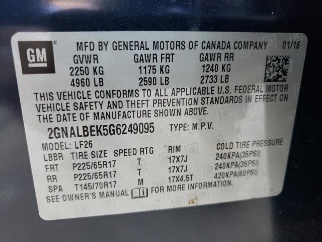 Photo 12 VIN: 2GNALBEK5G6249095 - CHEVROLET EQUINOX LS 