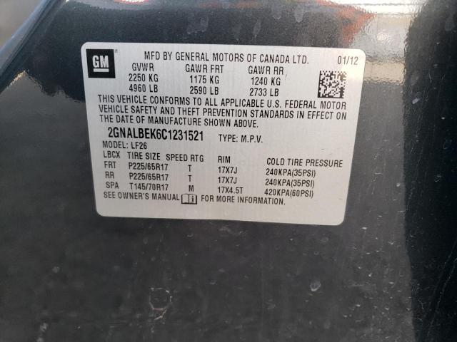 Photo 11 VIN: 2GNALBEK6C1231521 - CHEVROLET EQUINOX 