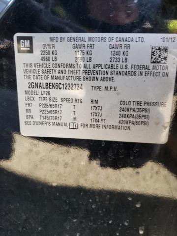 Photo 9 VIN: 2GNALBEK6C1232734 - CHEVROLET EQUINOX LS 