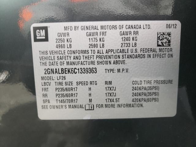 Photo 9 VIN: 2GNALBEK6C1339363 - CHEVROLET EQUINOX LS 