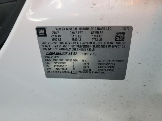 Photo 12 VIN: 2GNALBEK6C6181156 - CHEVROLET EQUINOX 