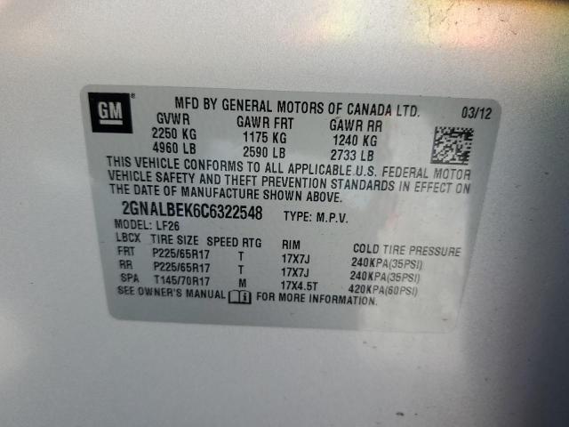 Photo 12 VIN: 2GNALBEK6C6322548 - CHEVROLET EQUINOX LS 