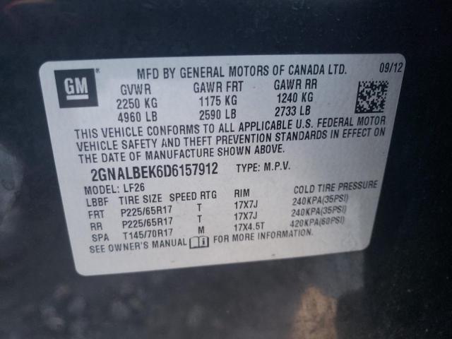 Photo 9 VIN: 2GNALBEK6D6157912 - CHEVROLET EQUINOX LS 