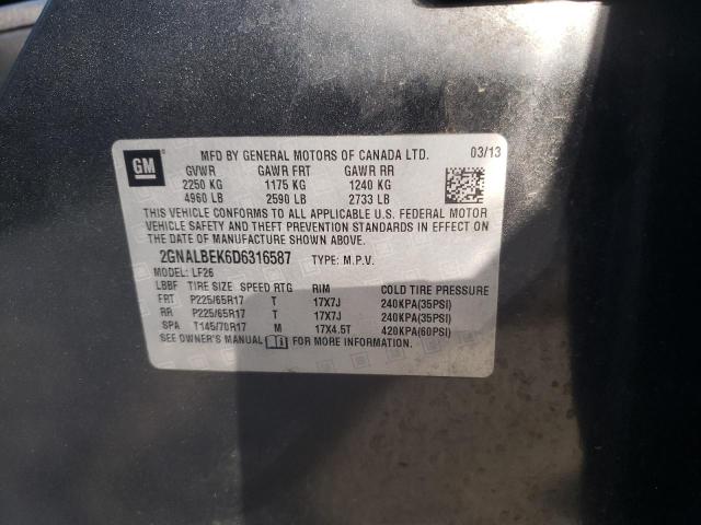 Photo 9 VIN: 2GNALBEK6D6316587 - CHEVROLET EQUINOX LS 