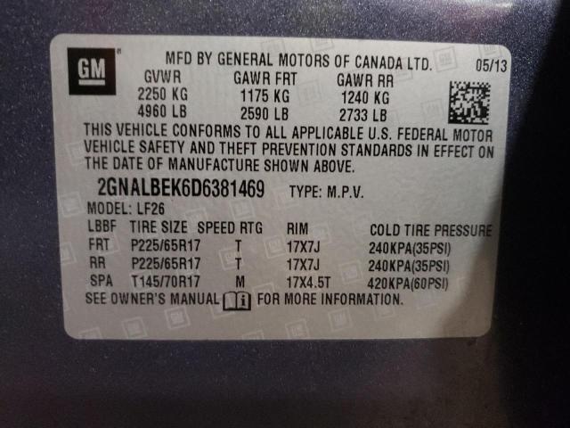 Photo 9 VIN: 2GNALBEK6D6381469 - CHEVROLET EQUINOX LS 