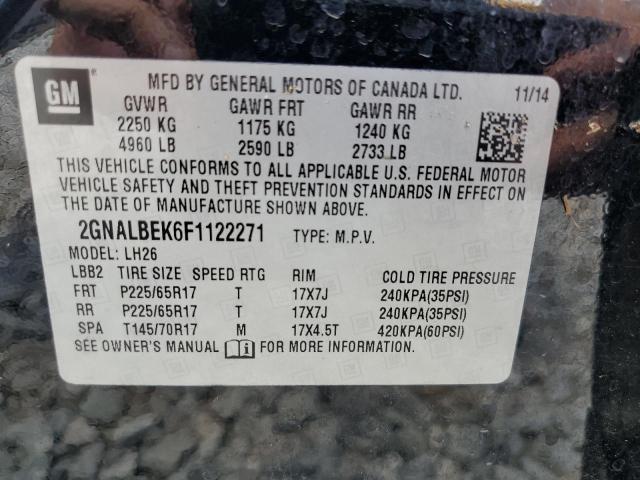 Photo 13 VIN: 2GNALBEK6F1122271 - CHEVROLET EQUINOX 