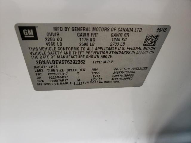 Photo 11 VIN: 2GNALBEK6F6392362 - CHEVROLET EQUINOX 