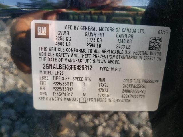 Photo 13 VIN: 2GNALBEK6F6428812 - CHEVROLET EQUINOX LT 