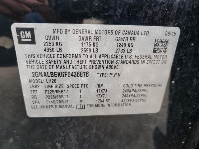 Photo 11 VIN: 2GNALBEK6F6436876 - CHEVROLET EQUINOX 