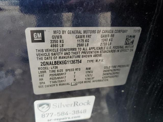 Photo 11 VIN: 2GNALBEK6G1136754 - CHEVROLET EQUINOX LS 